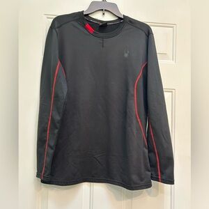 Spyder Black and Red Men's Thermal Shirt M